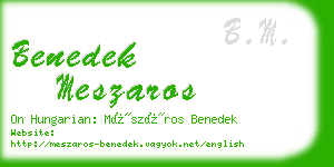 benedek meszaros business card